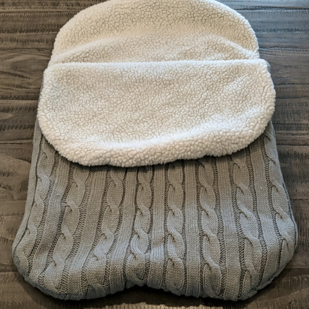 Winter baby snuggle sack.